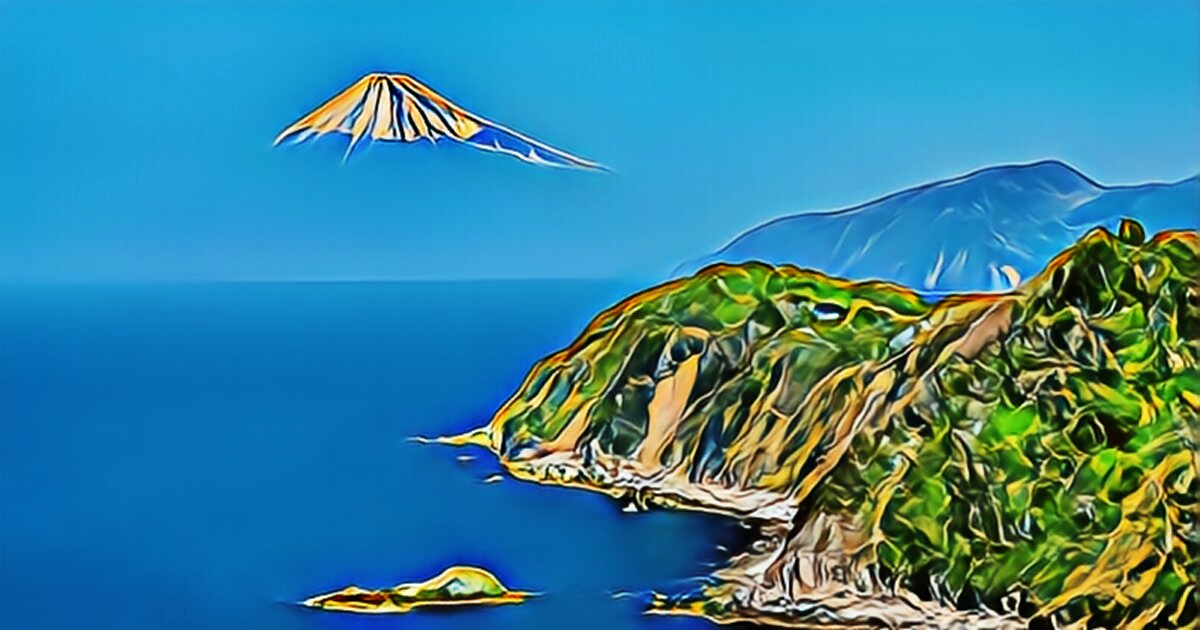 西伊豆 恋人岬からの富士山